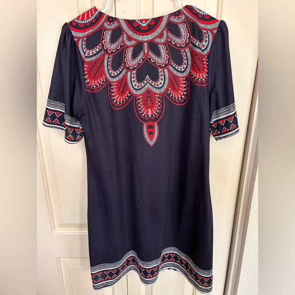 Sunny Girl Women Shift Blue Casual Dress M - Picture 2 of 6